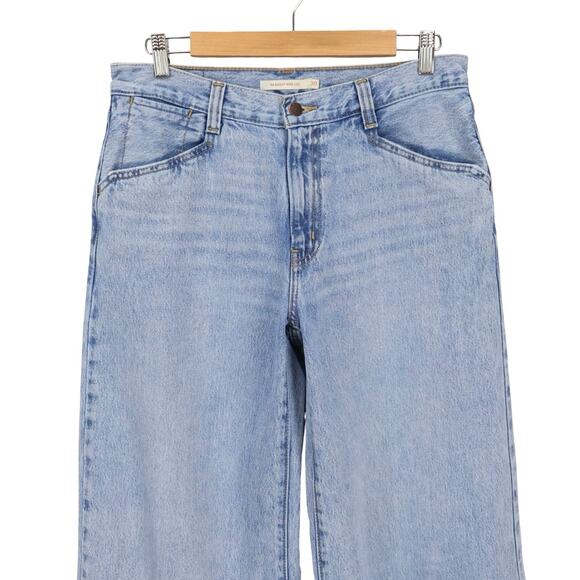 Levi's '94 Baggy Mid-Rise Super Wide Leg Denim Jeans Light Wash Blue Size 30 - Picture 4 of 7